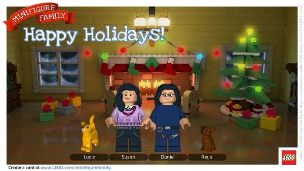 Christmas Cards Made Easy with the LEGO Minifigure Family Christmas Cards Made Easy with the LEGO Minifigure Family