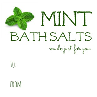 Mint Bath Salts Gift Tag