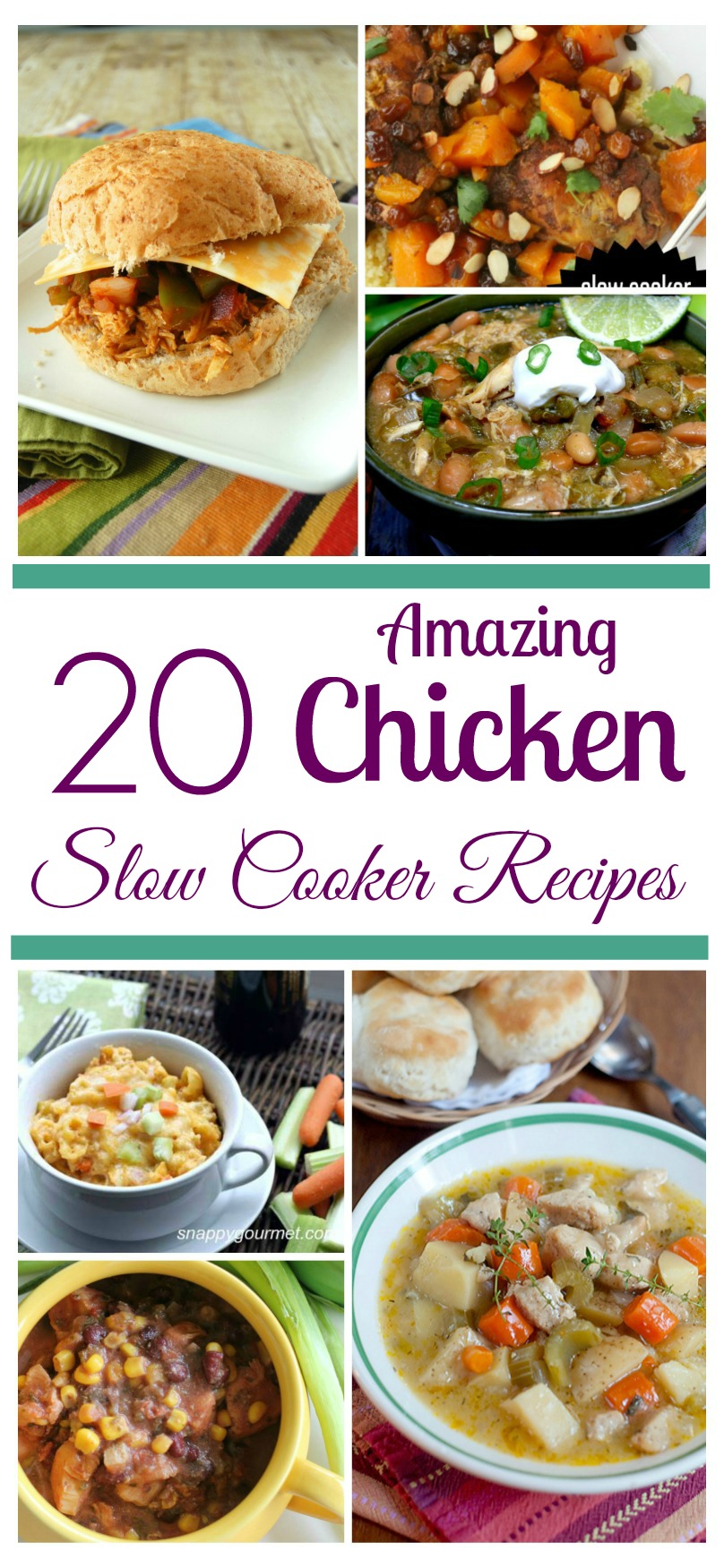 Looking for delicious chicken recipes for your slow cooker? Check out these 20 Amazing Chicken Slow Cooker Recipes that are perfect for any family!