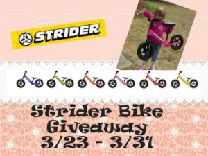 Strider Bike Giveaway Strider Bike Giveaway