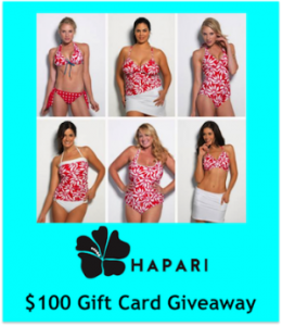 $100 Hapari Swimwear Gift Card Giveaway $100 Hapari Swimwear Gift Card Giveaway