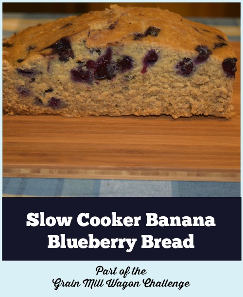 Slow Cooker banana blueberry Bread