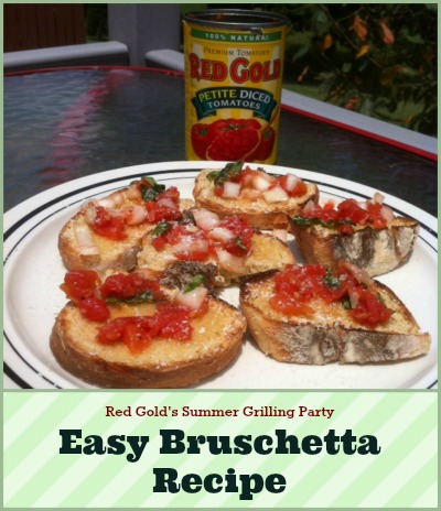 Red Gold's Summer Grilling Party Easy Bruschetta Recipe