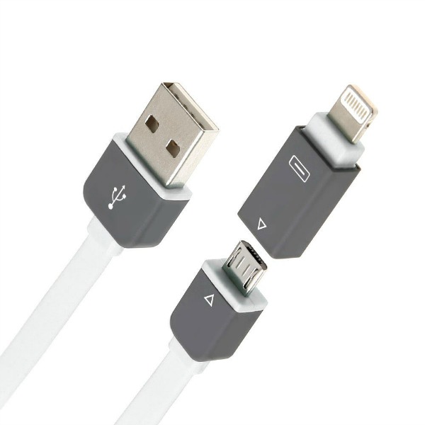 Inateck 2 in 1 Micro USB Cable with Apple Lightning Adapter 3
