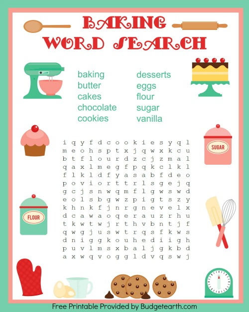 baking word search BE