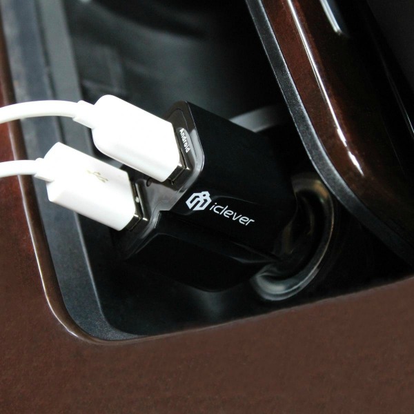 iClever 2 Port USB Car Charger 1