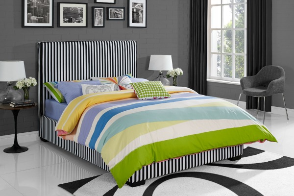 Novogratz_Preppy Upholstered_Full Bed_Black White_Model4007907N_Image3
