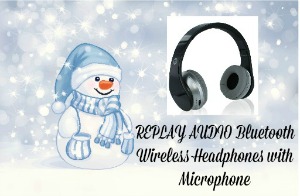 REPLAY AUDIO Bluetooth Wireless Headphones with Microphone