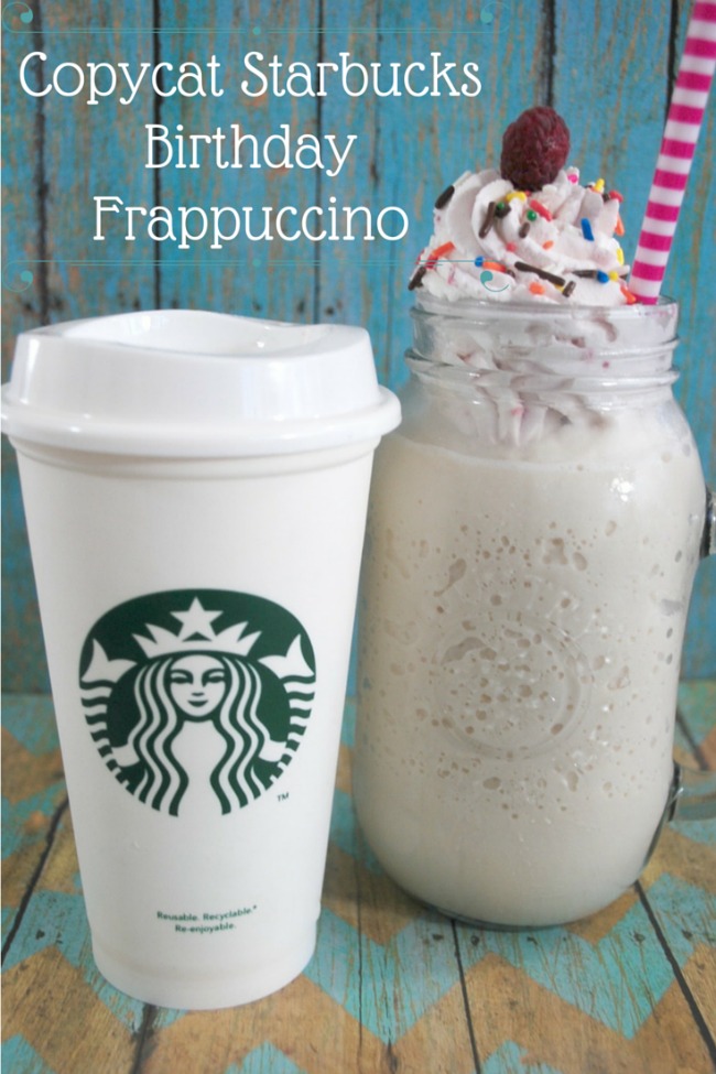 Copycat Starbucks Birthday Frappuccino