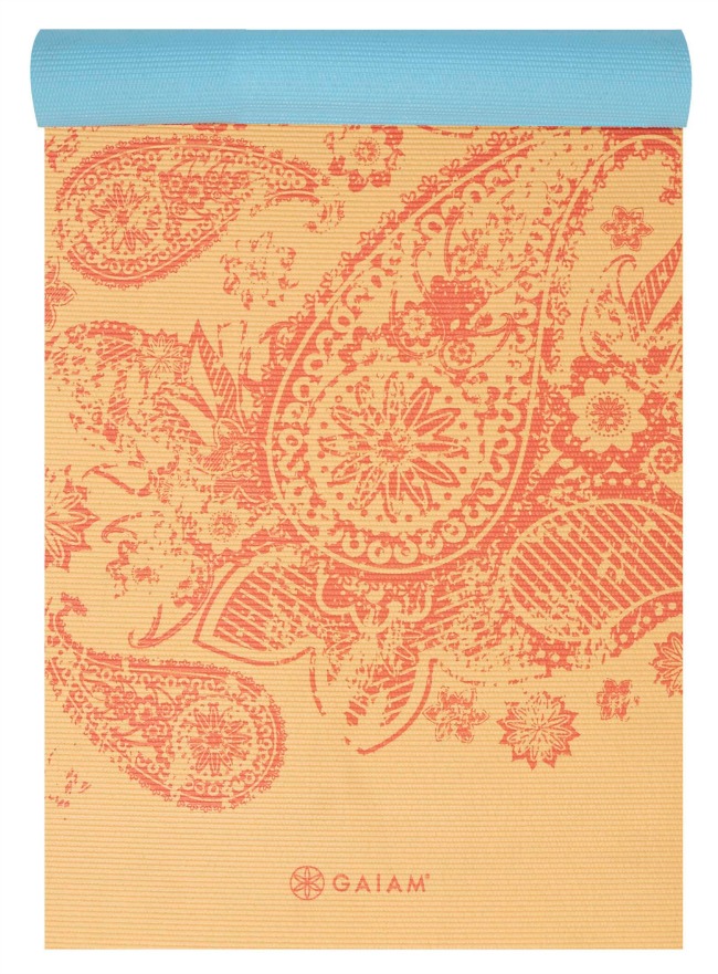 Elephant Reverse Yoga Mat Half Rolled - Orange