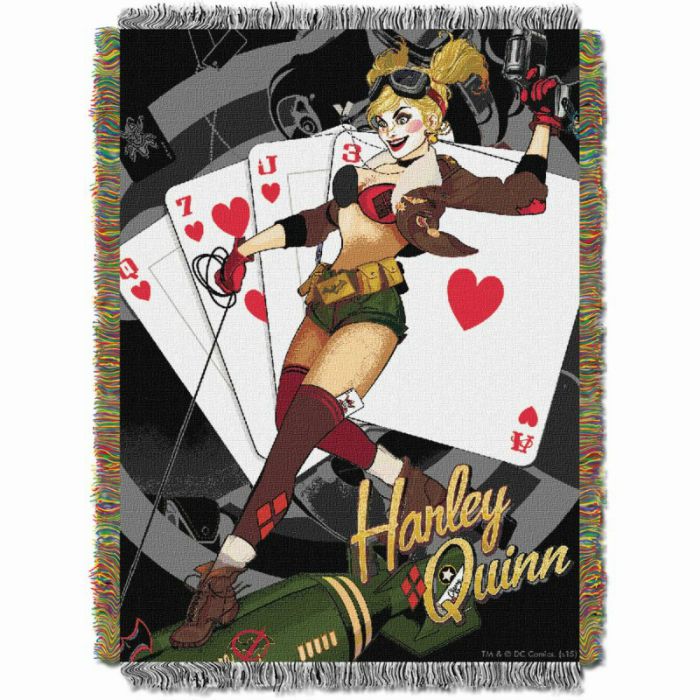 Harley Queen Woven Tapestry Throw