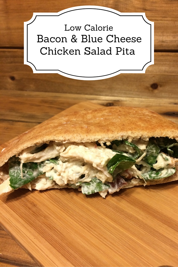 Looking for a delicious, low calorie or low Weight Watcher point recipe? Check out our Bacon & Blue Cheese Chicken Salad Pita Recipe here! Only 5 Weight Watchers SmartPoints & 175 calories a serving! 
