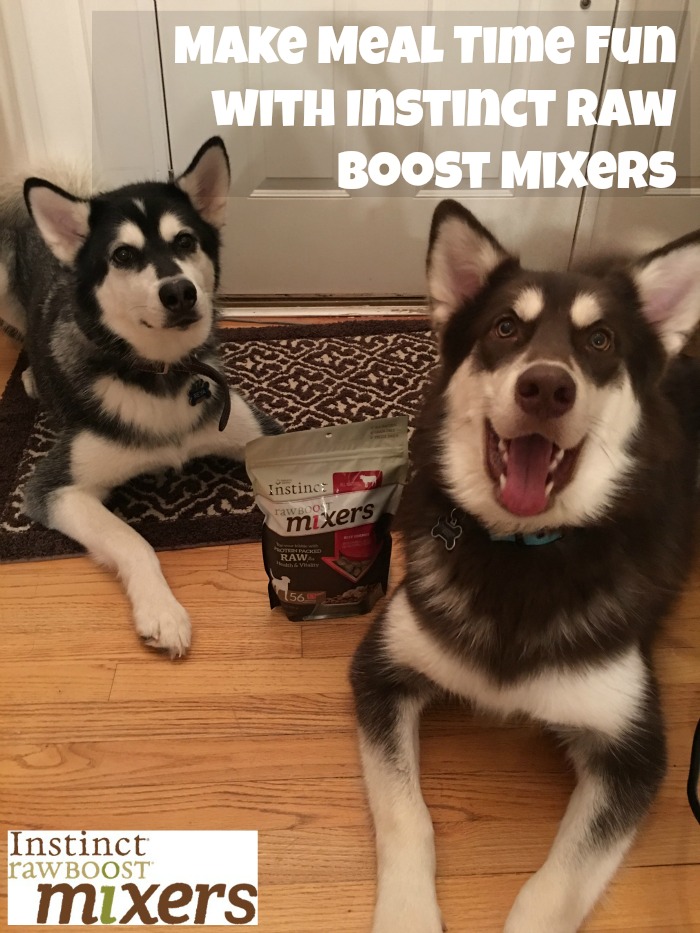Looking for some all natural, freeze dried raw food to top your dogs food? See what we think of Instinct Raw Boost Mixers here! #mixitup
