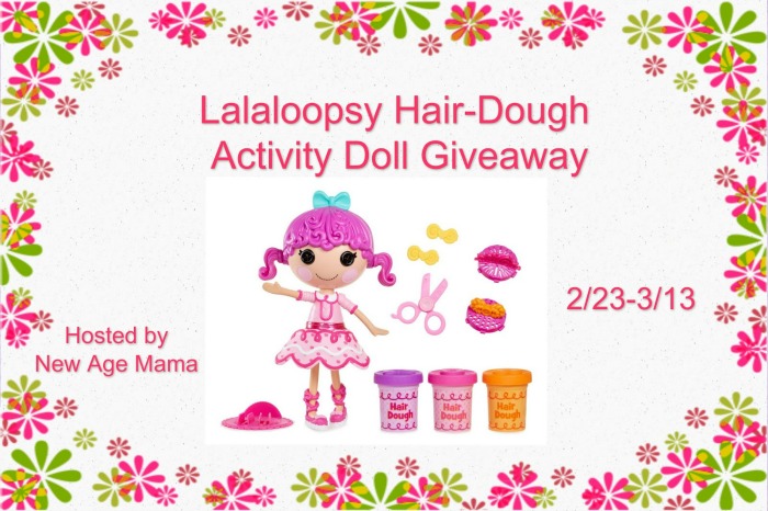 Want a cute doll for your kids? Enter to win a Lalaloopsy Hair Dough Activity Doll here! 