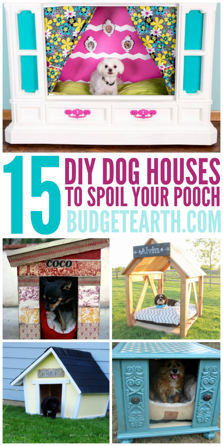 Are you thinking of building a dog house? Check out these 15 DIY Dog Houses perfect for any pooch here! 