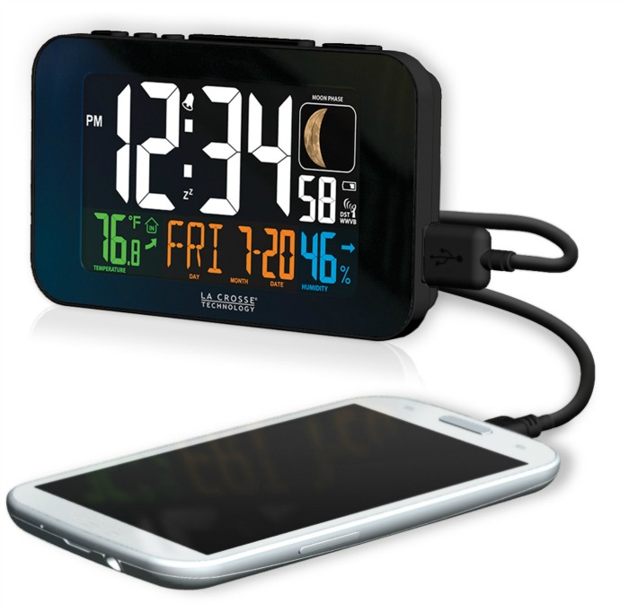 La Crosse Technology Atomic Alarm Clock with US Charging