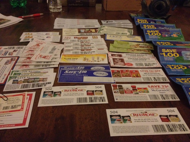 Saving money with coupons