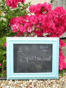 Want to make a cute chalkboard for your office or child's room? Learn how to make your own chalkboard in this fun tutorial from my friend Tara at A Spectacled Owl!