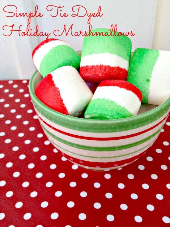 picture of tie dyed holiday marshmallows