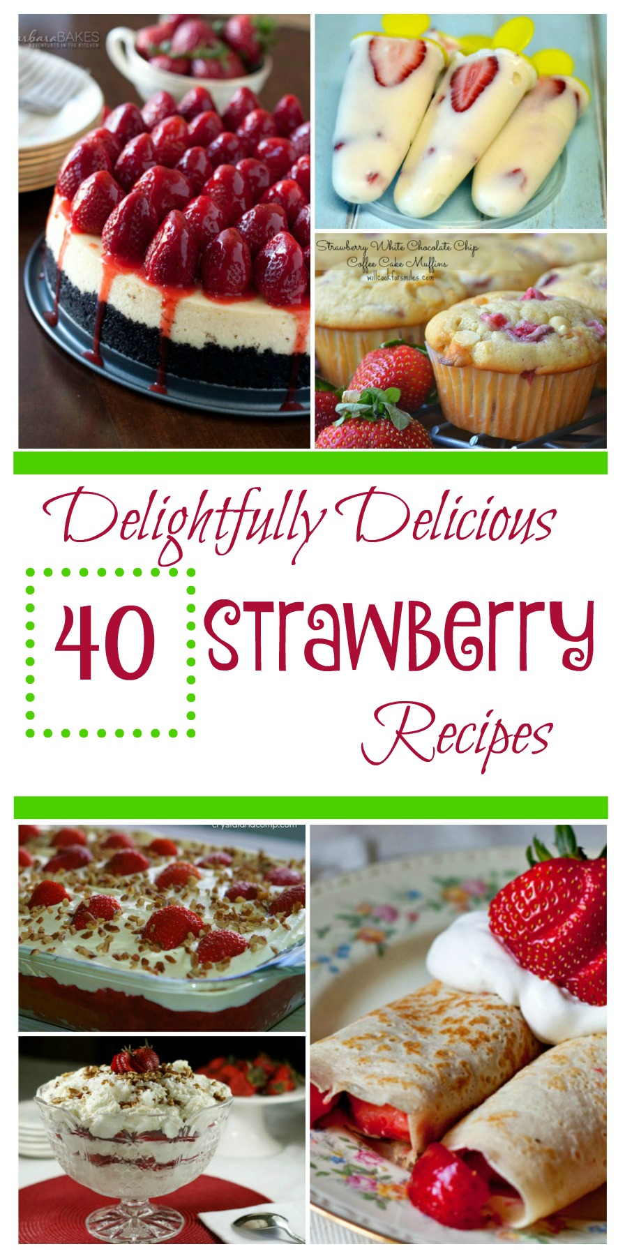 Looking for some new strawberry recipes? Check out our 40 Delightfully Delicious Strawberry Recipes Round Up here!
