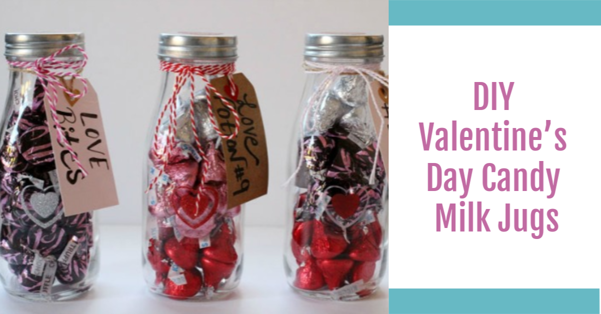 picture of Valentine's day milk jugs