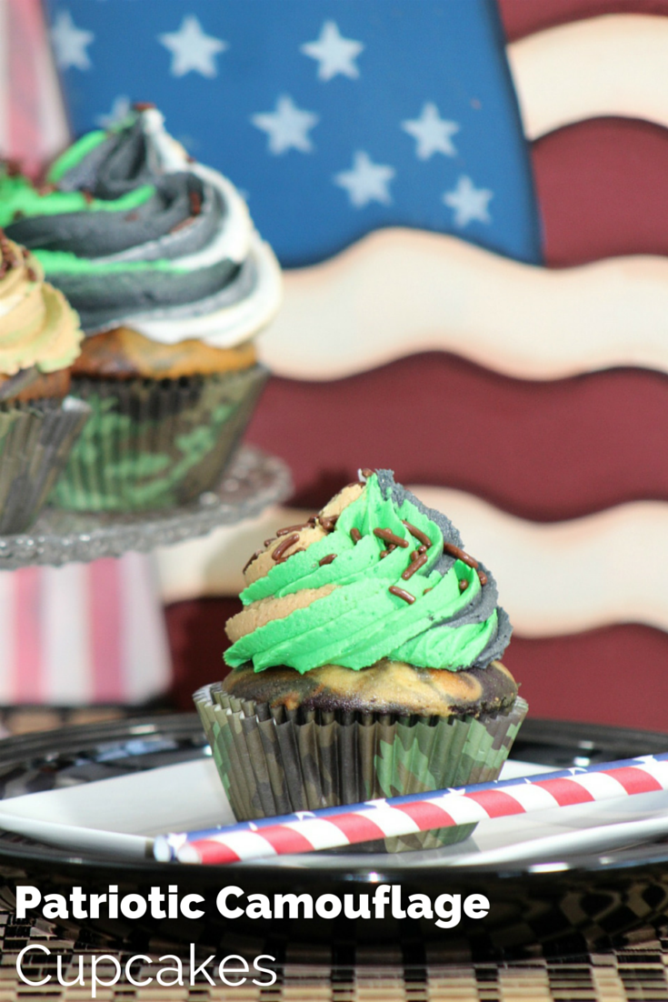 Patriotic Camouflage Cupcake Recipe