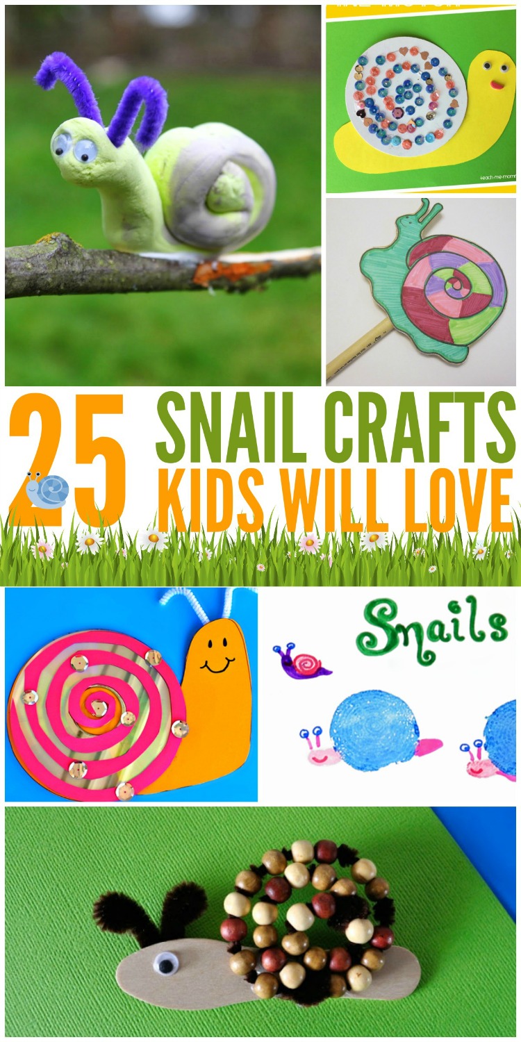 Looking for some adorable crafts that kids will love this summer? Check out these 25 snail crafts for kids & see why we think kids will love them here!