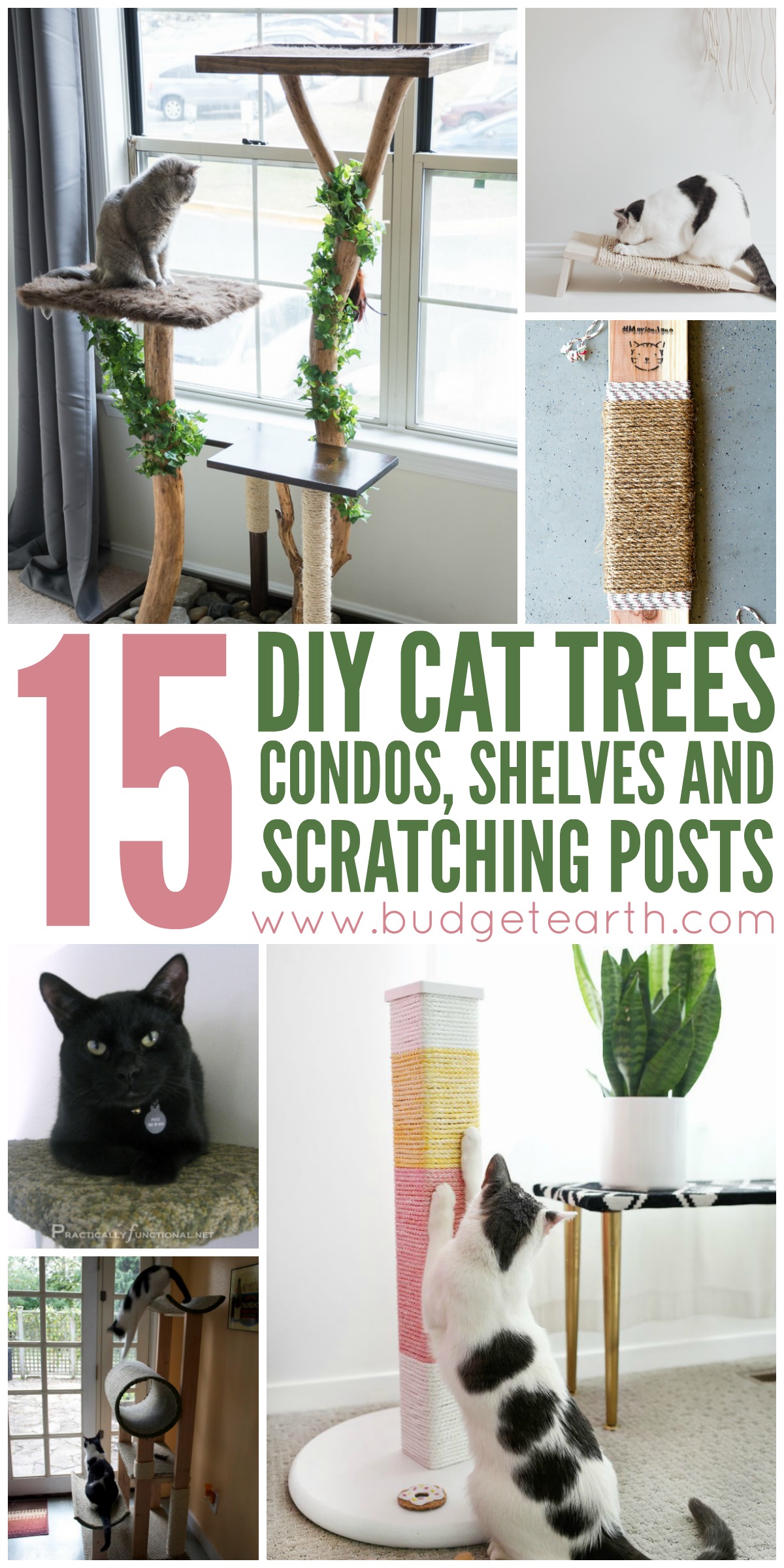 Want to spoil your cat? Check out these 15 DIY Cat Trees, Condos, and Scratching posts projects here!