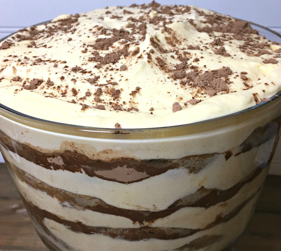 picture of a closeup of our tiramisu recipe