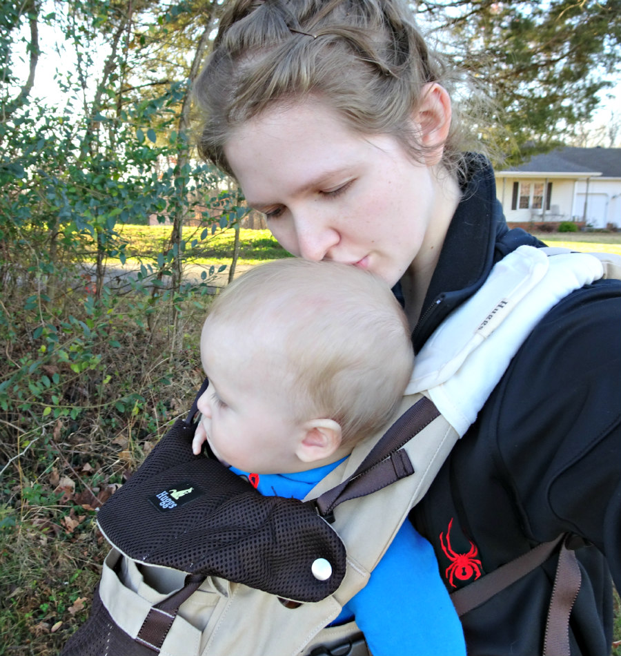 Outside Front Outward Carry Huggs Baby Carrier
