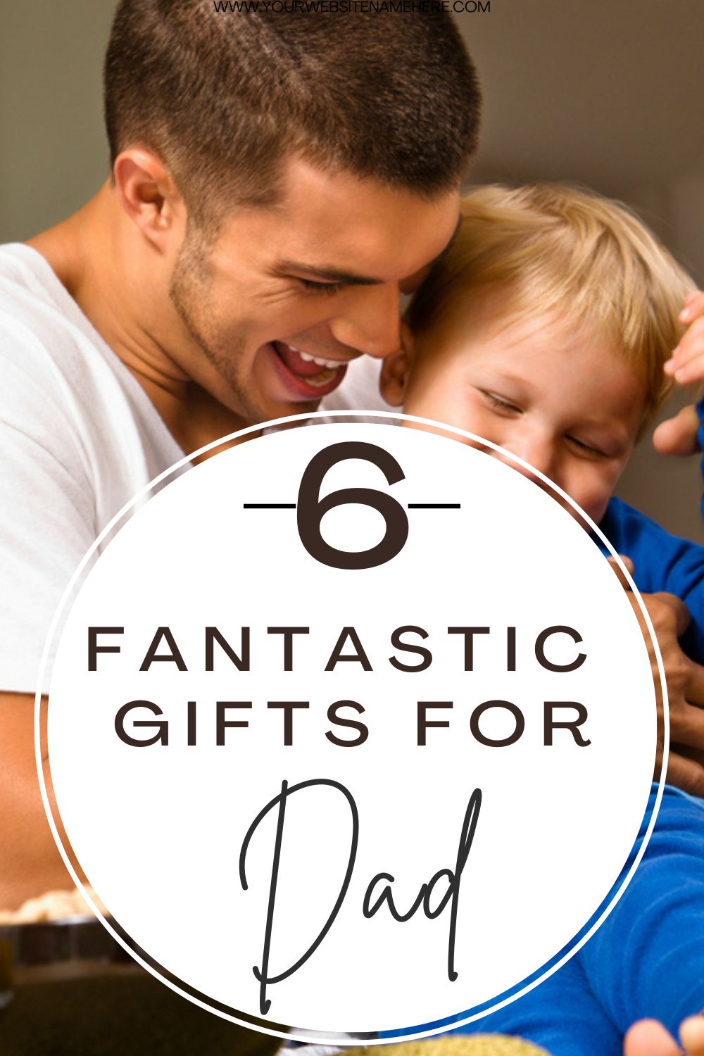picture of little boy giving gifts for dad