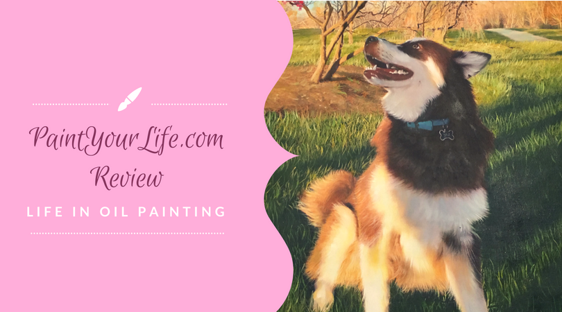 paintyourlife.com portrait with Alaskan Malamute Ivi