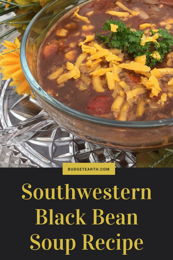 Southwestern Black Bean Soup Recipe | Budget Earth