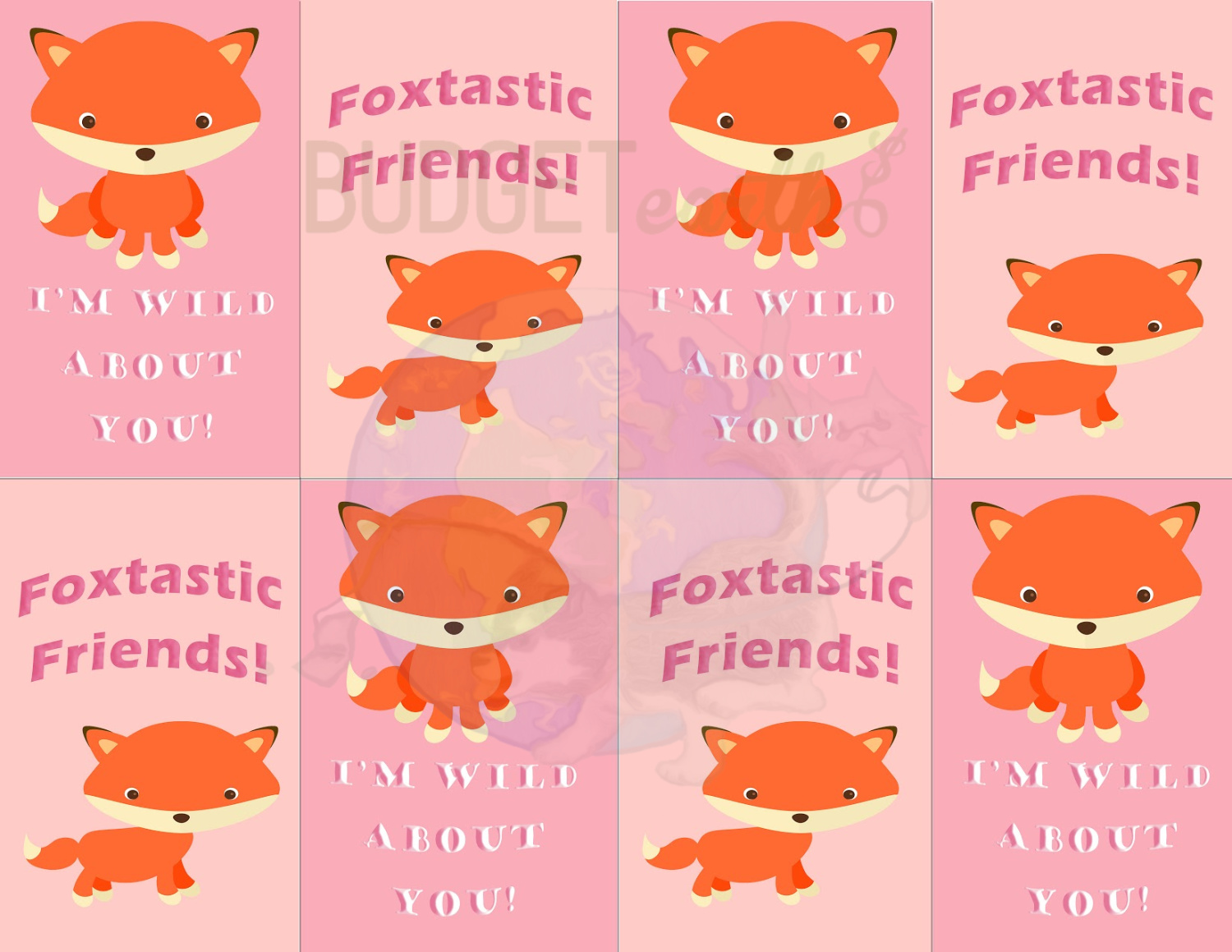 Fox Valentine's Day Cards