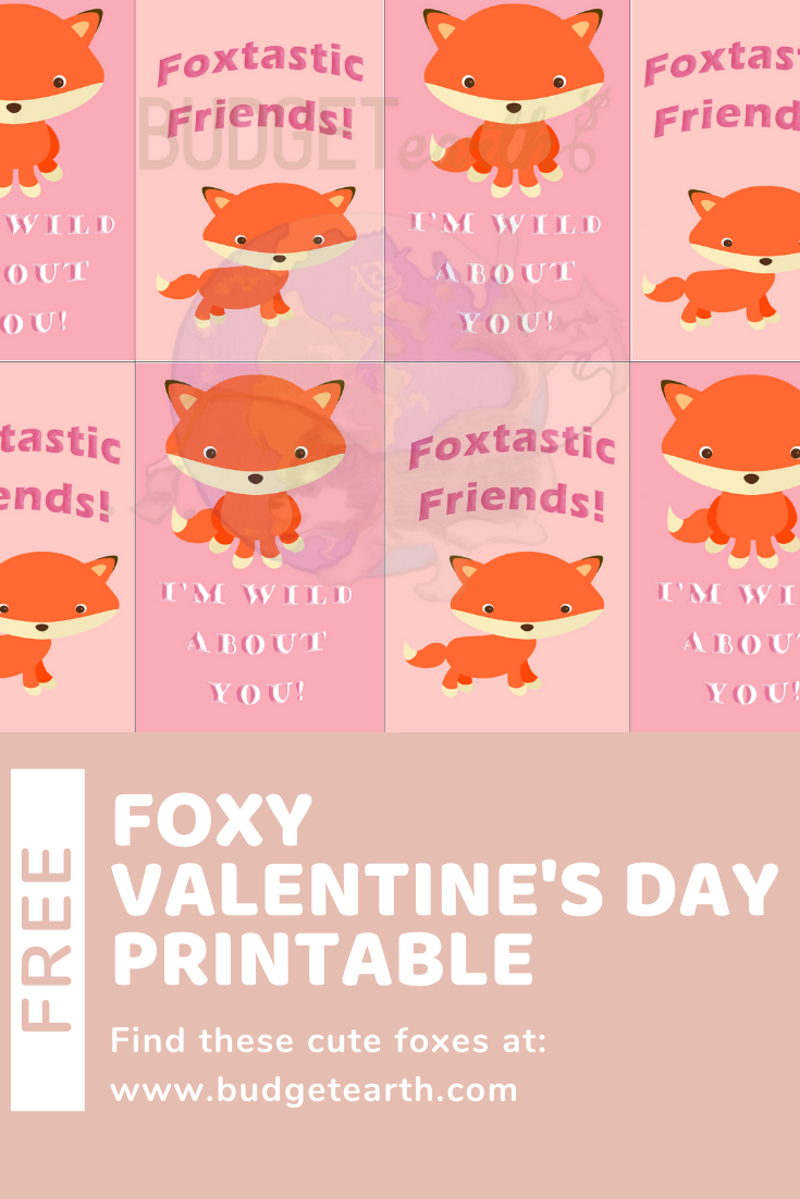 fox valentines day cards