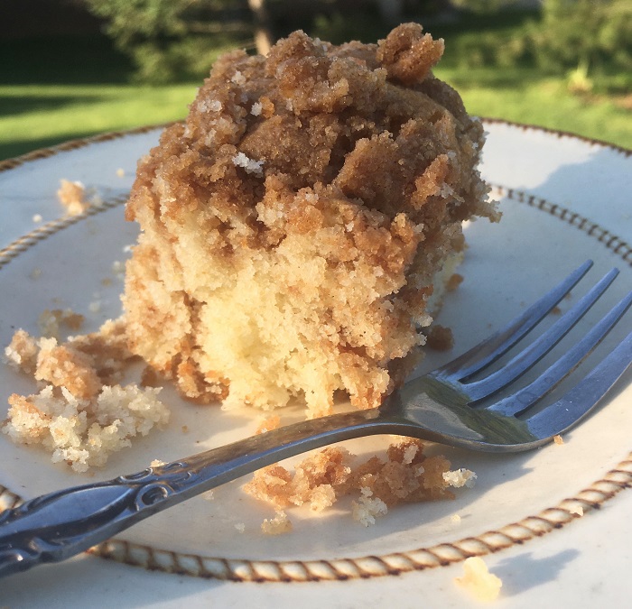 picture of a slice of Streusel Coffee Cake from a Streusel Coffee Cake Recipe