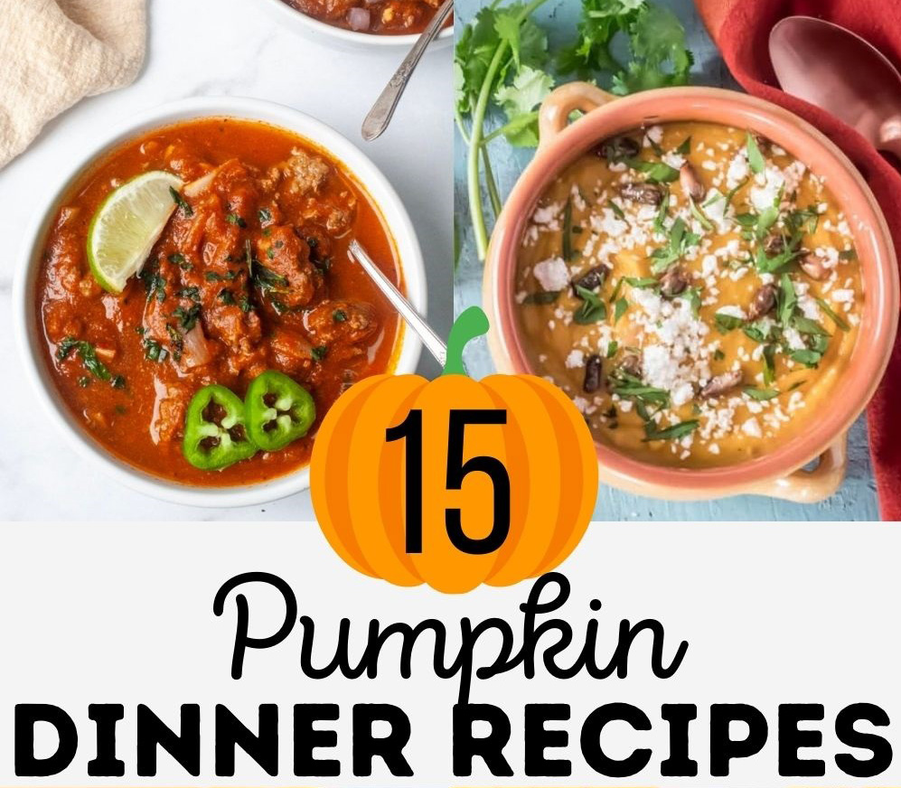 pumpkin dinner recipes including soup and pastas made with pumpkin