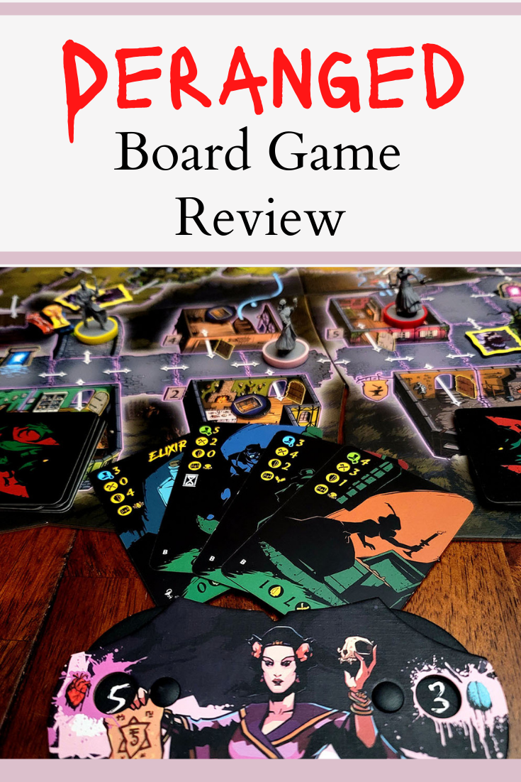 Deranged the board game with cards and character