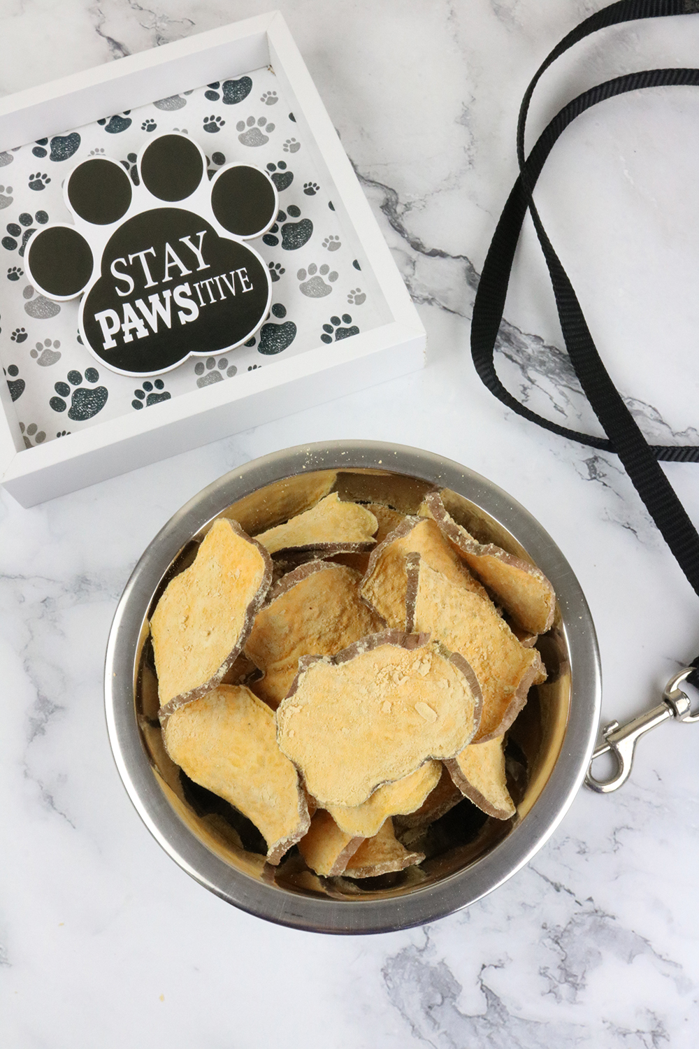 sweet potato dog treats from a dehydrator