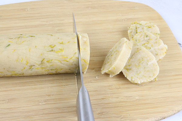 Dandelion Cookies being cut