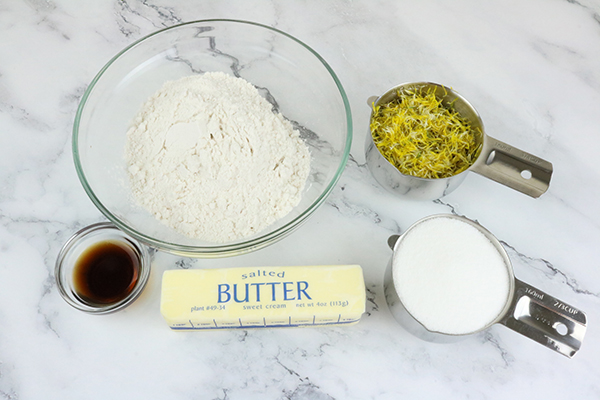 Ingredients for Dandelion Cookies