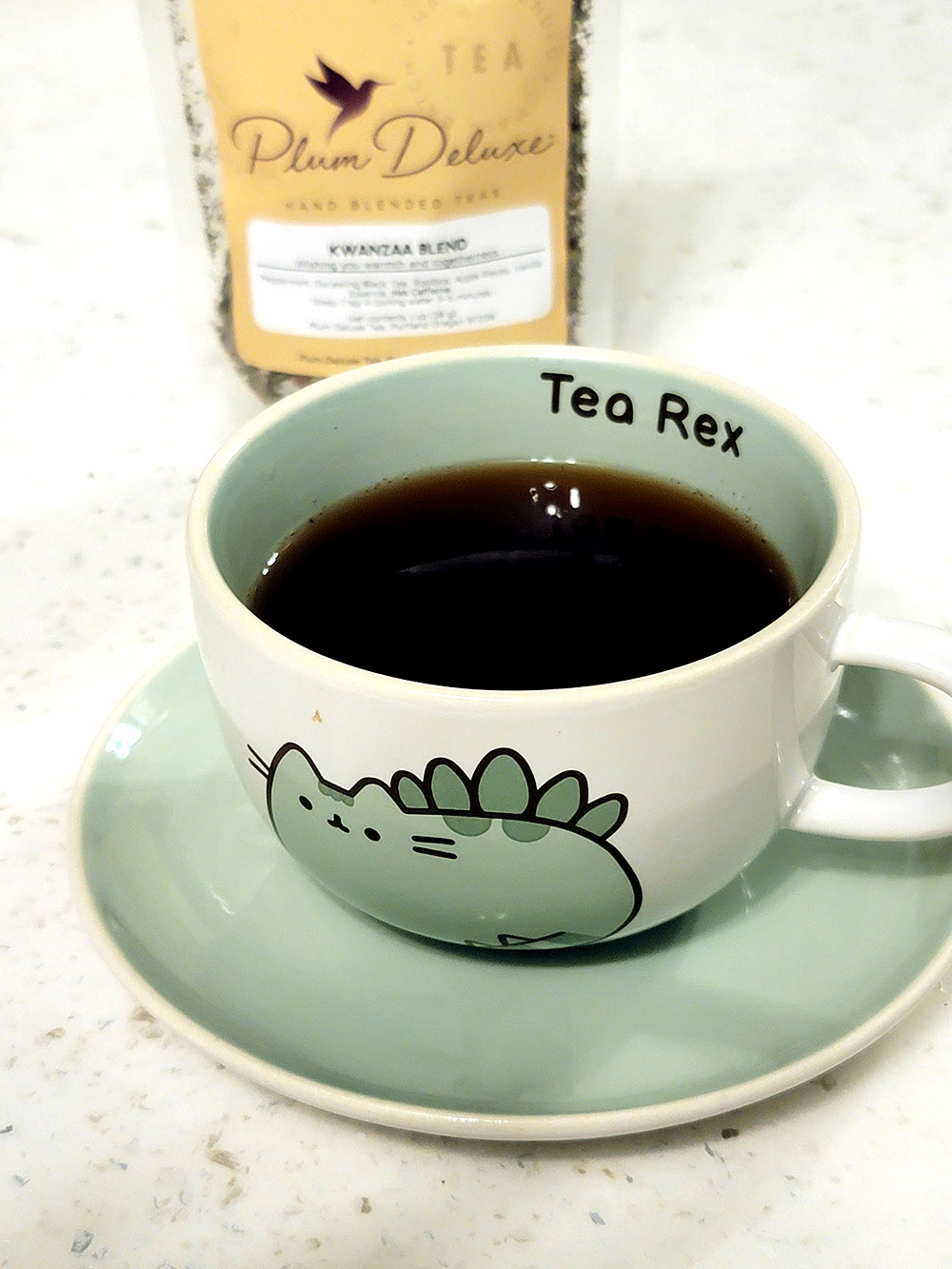 pusheen winter tea