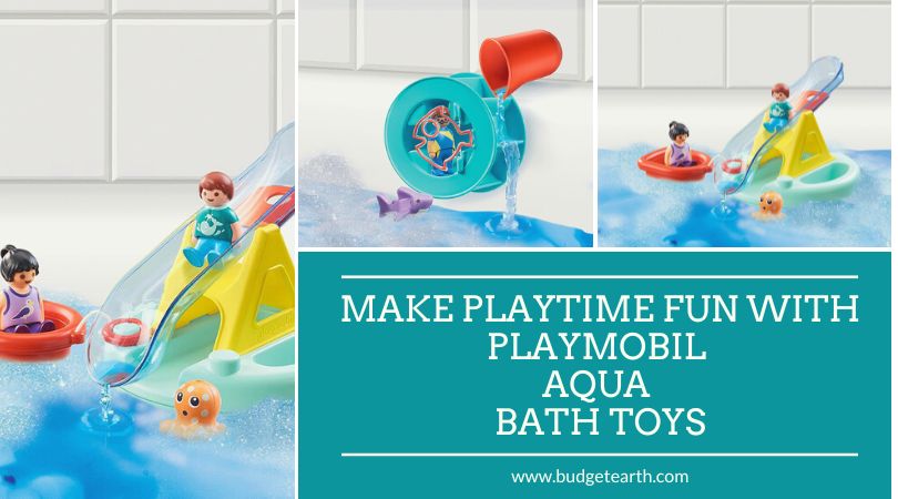 3 playmobil aqua toddler bath time toys being played with in tub