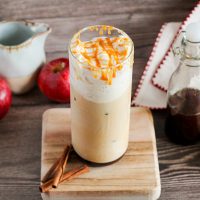 picture of a caramel apple iced latte recipe