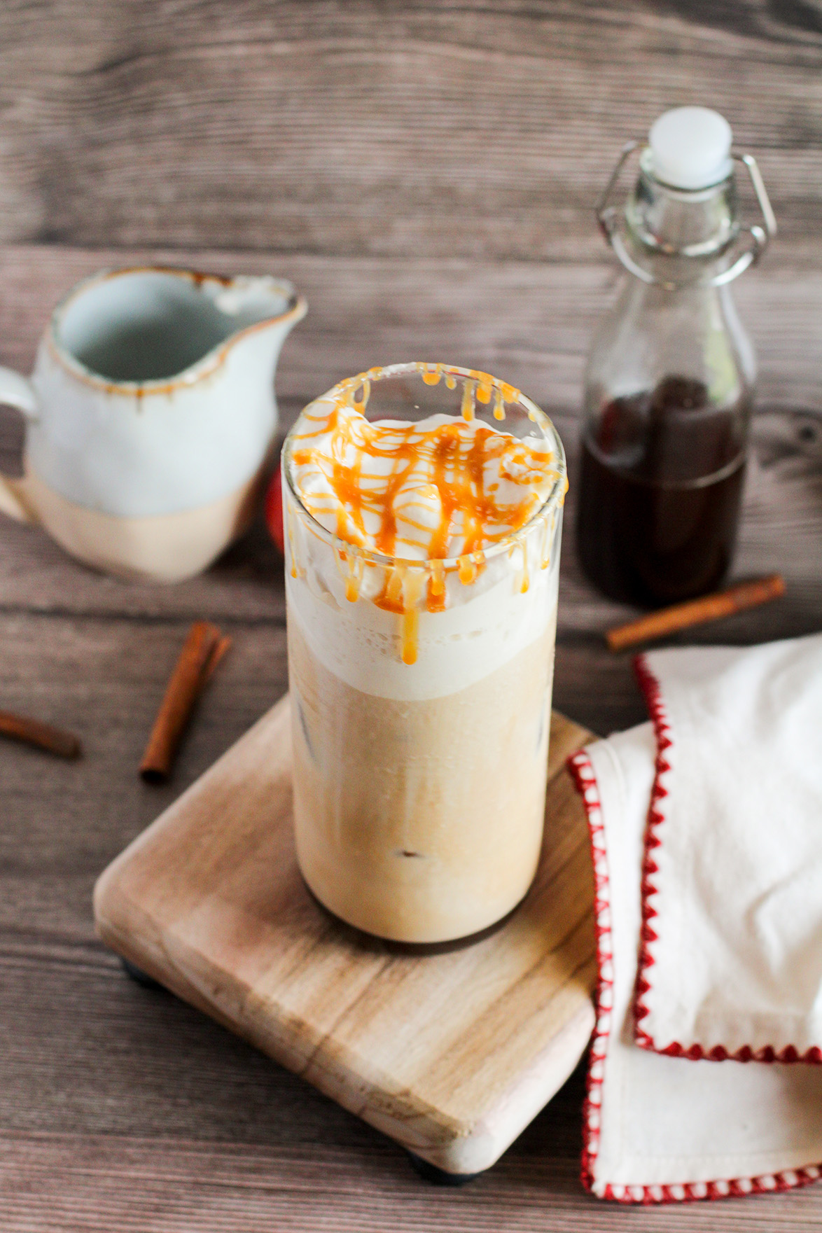 picture of a caramel apple iced latte