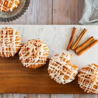 large glazes pumpkin muffins