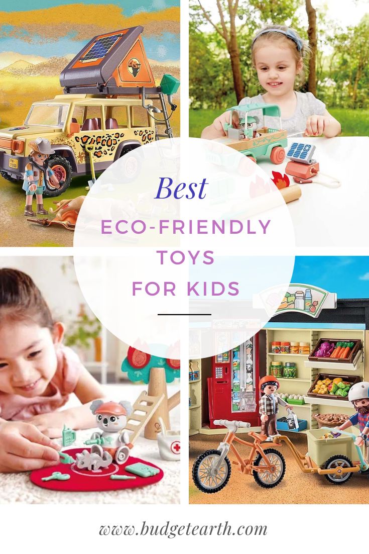 pictures of adorable Eco-Friendly toys for kids from Playmobil and Hape. All green toys
