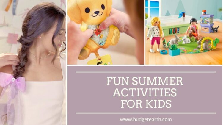 various summer activities including toys and crafts