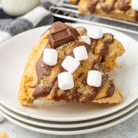 yummy freshly baked s'more scones with chocolate and marshmallows