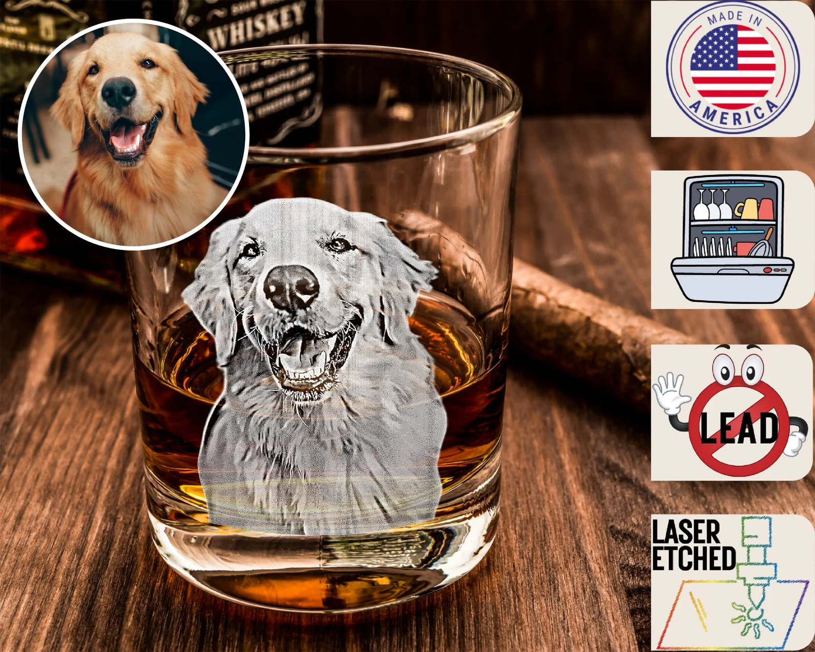 picture of dog whiskey cup